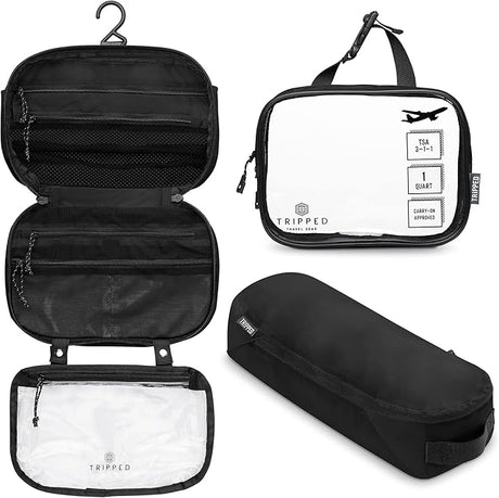 black toiletry set