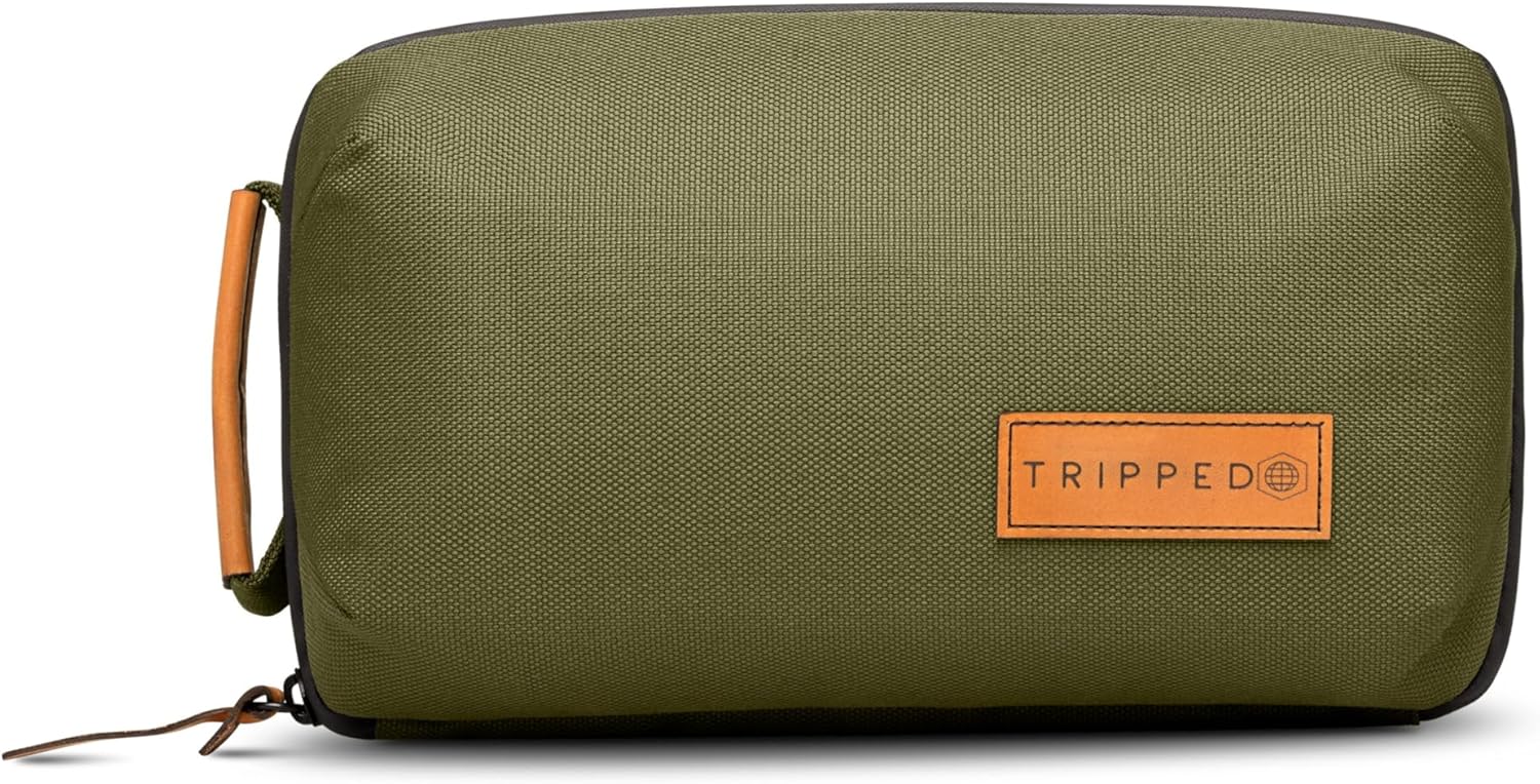 green pouch for travel