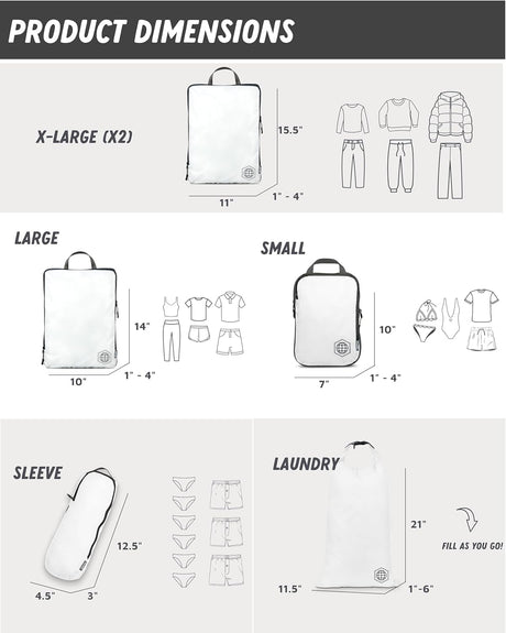 Bag Glacial White Dimensions