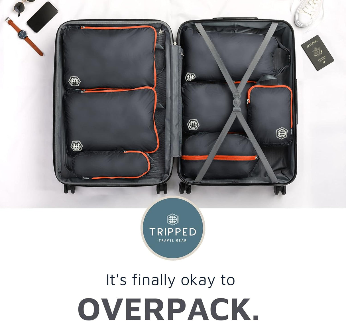 overpack suitcase
