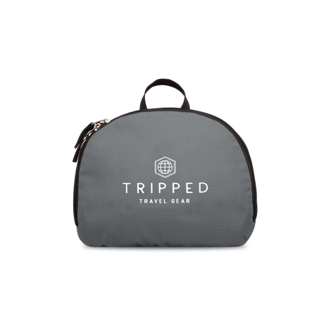 fully foldable gray bag