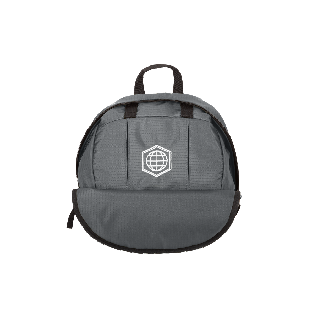 foldable gray backpack