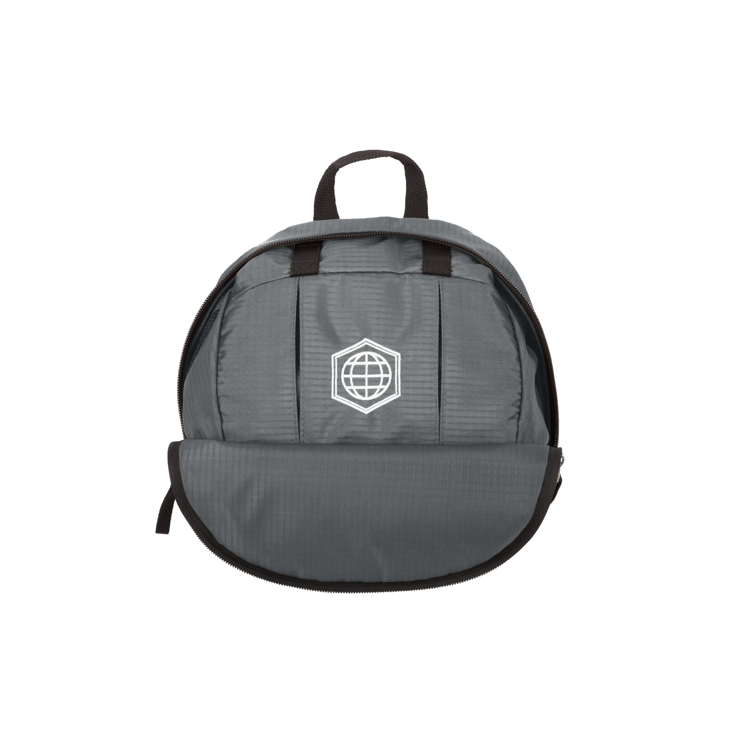 foldable gray backpack