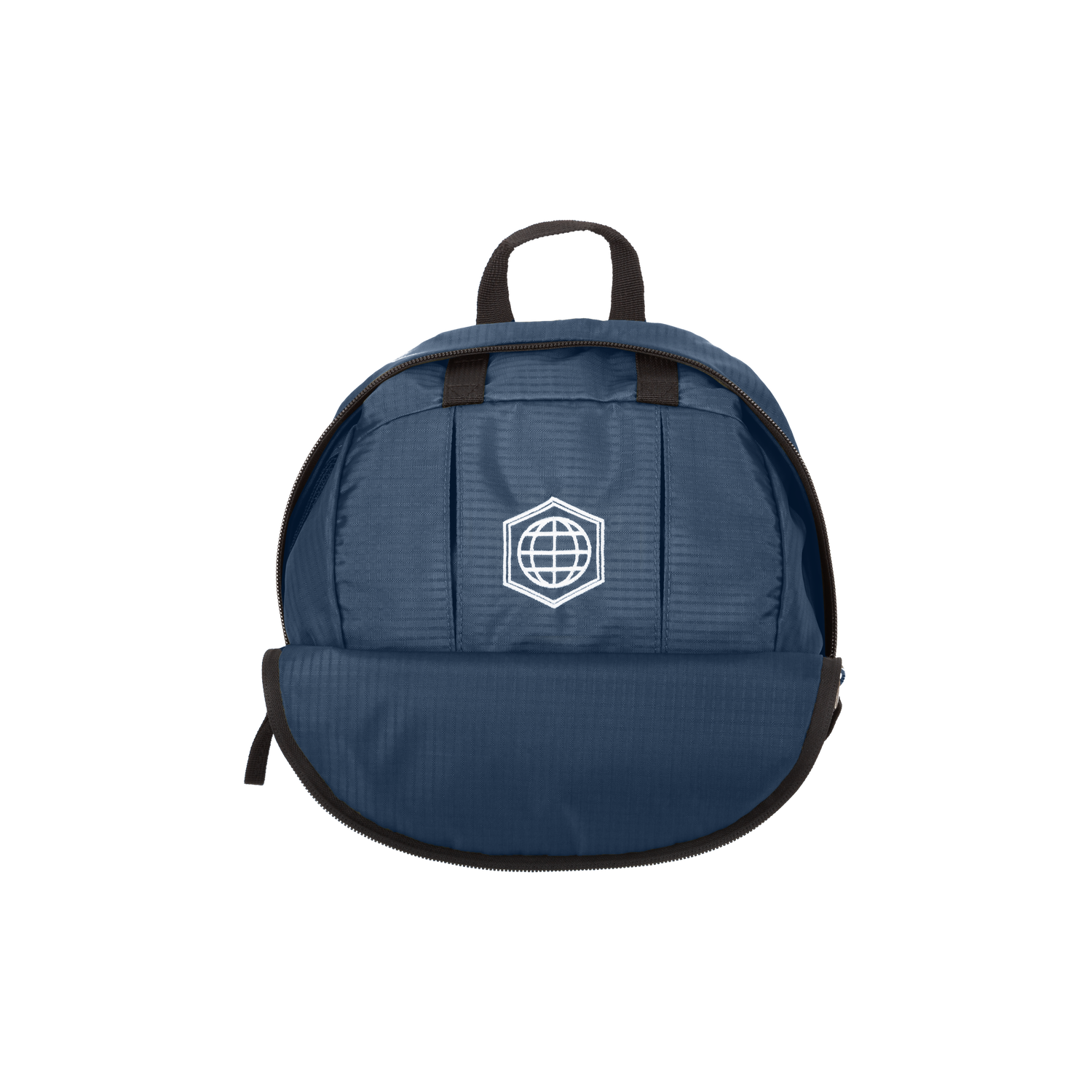 folded navy bag