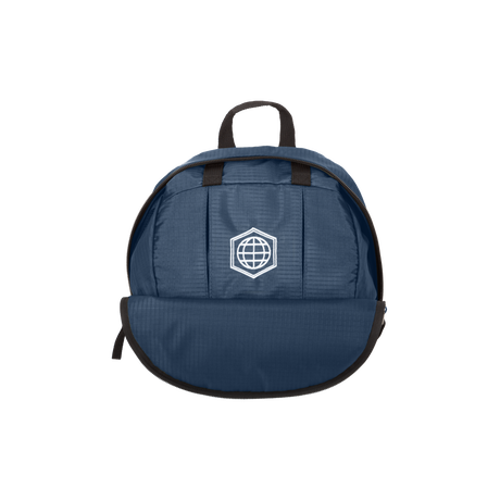 folded navy bag