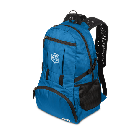 Blue travel backpack