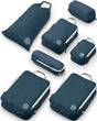 checked bag navy