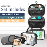 The Toiletry Set with TSA-Approved Liquids Bag