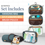 The Toiletry Set with TSA-Approved Liquids Bag