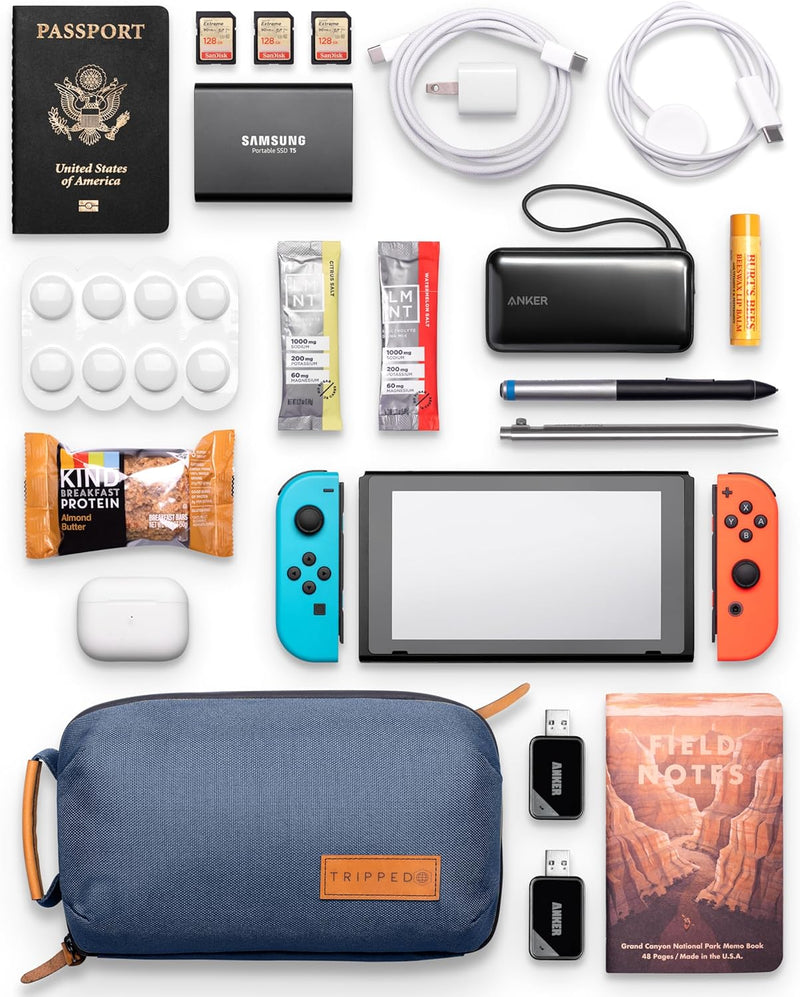 Tech Pouch Travel Cord Organizer and Accessories Case – Tripped Travel Gear