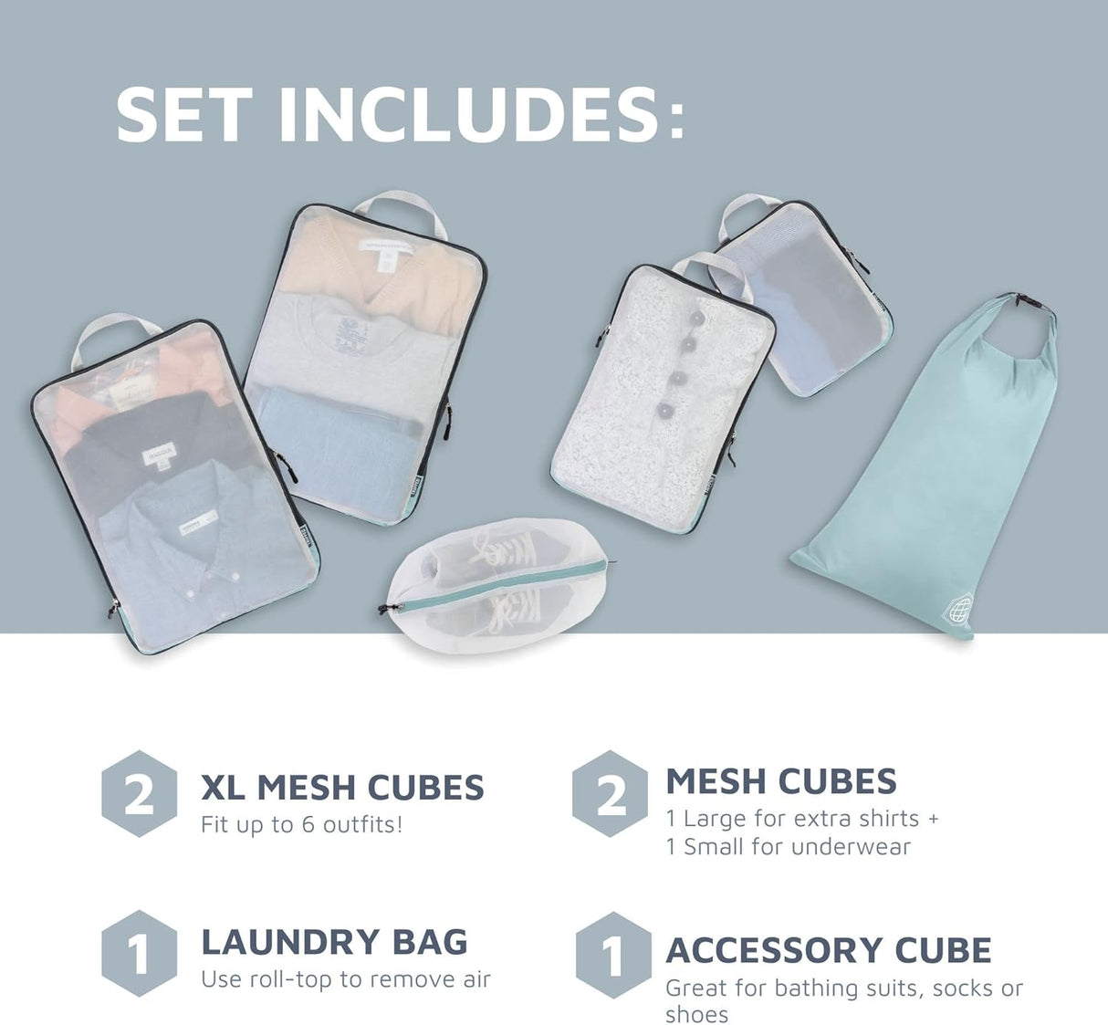 Carry-On Flex Compression Packing Cube Set