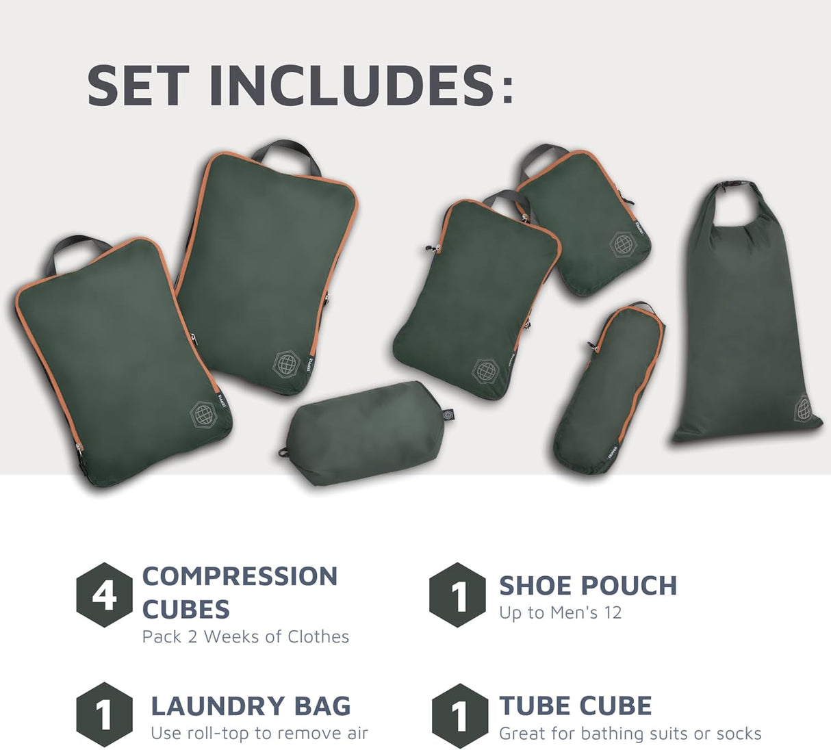 Checked Bag Compression Packing Cube Set