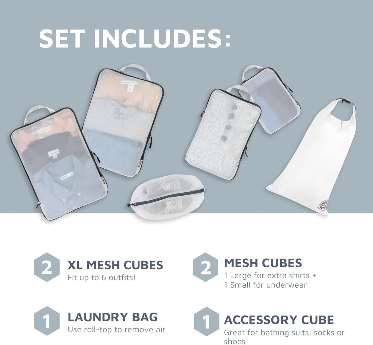Carry-On Flex Compression Packing Cube Set