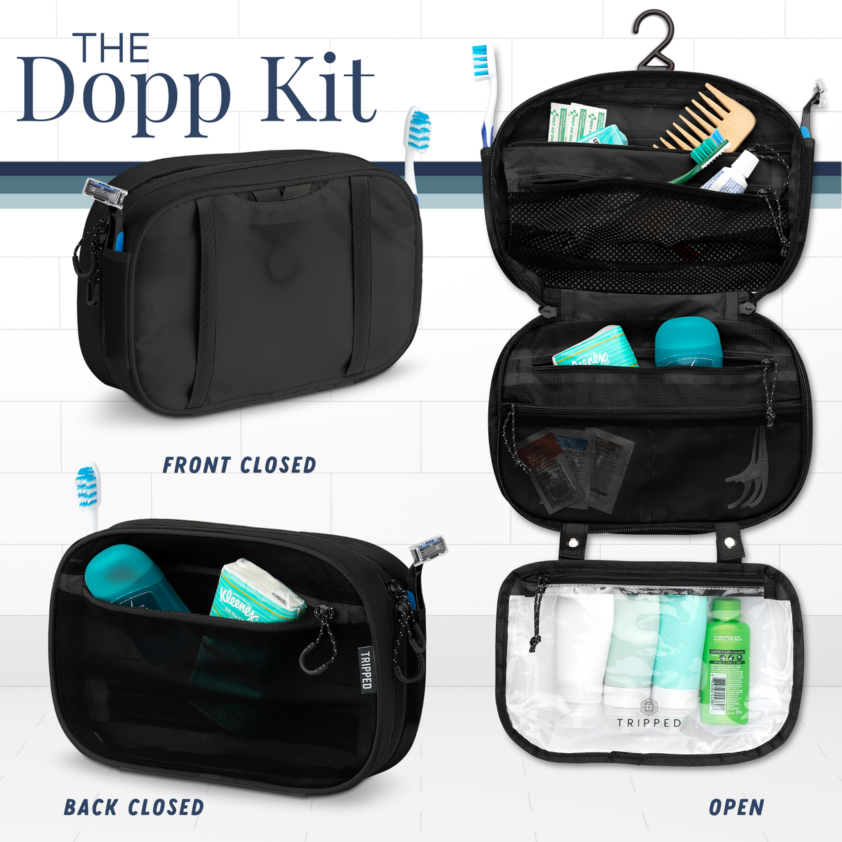 The Toiletry Set with TSA-Approved Liquids Bag