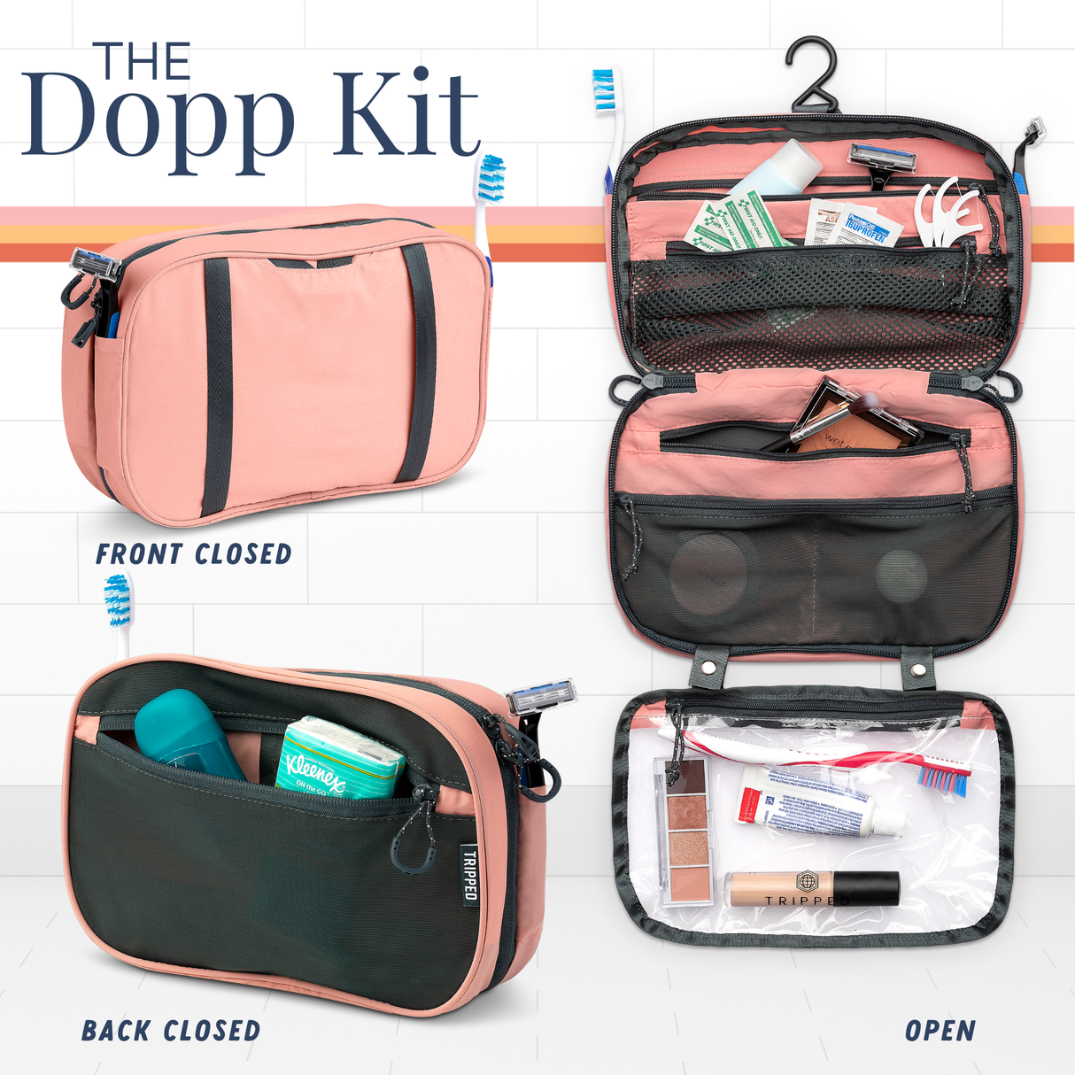 The Toiletry Set with TSA-Approved Liquids Bag