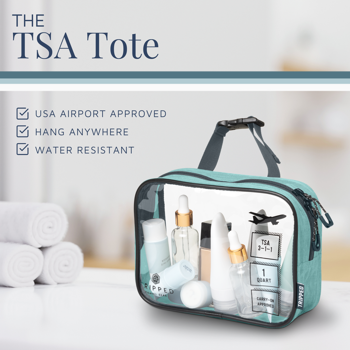 The Toiletry Set with TSA-Approved Liquids Bag