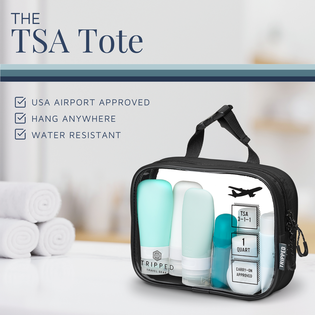 The Toiletry Set with TSA-Approved Liquids Bag