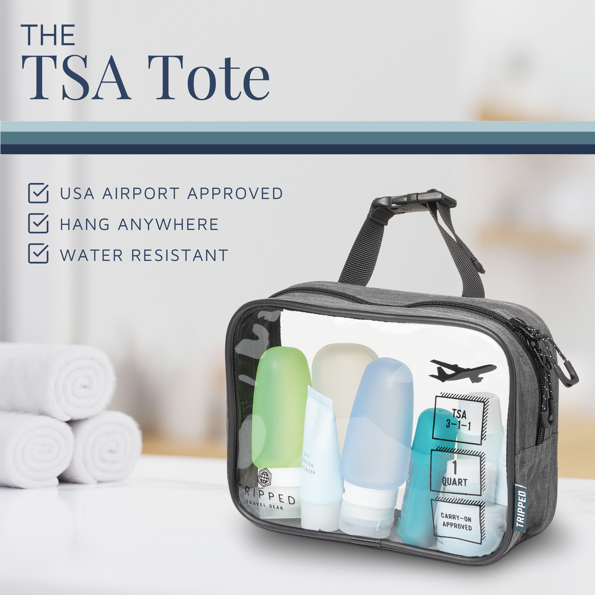The Toiletry Set with TSA-Approved Liquids Bag