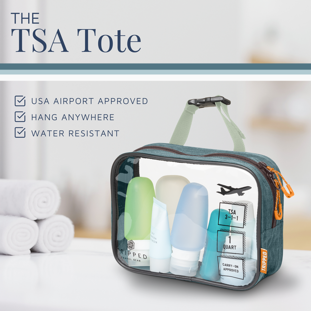 The Toiletry Set with TSA-Approved Liquids Bag