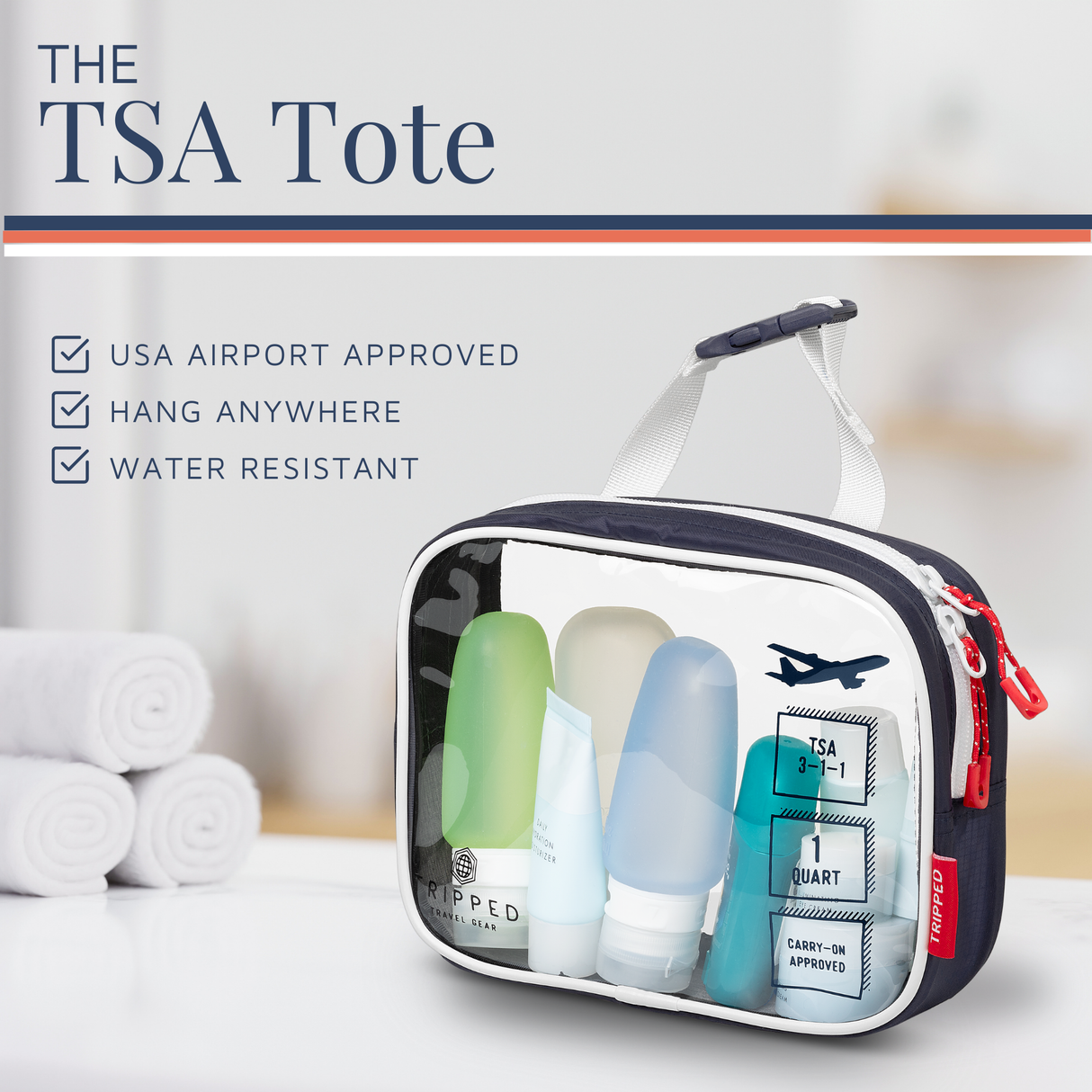 The Toiletry Set with TSA-Approved Liquids Bag