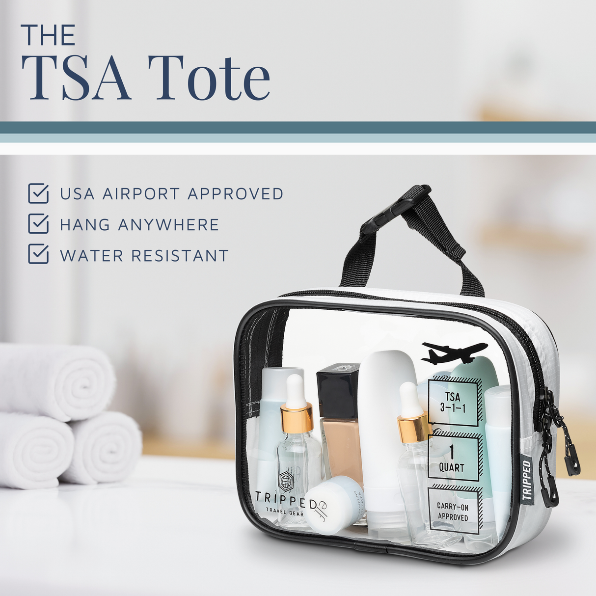 The Toiletry Set with TSA-Approved Liquids Bag