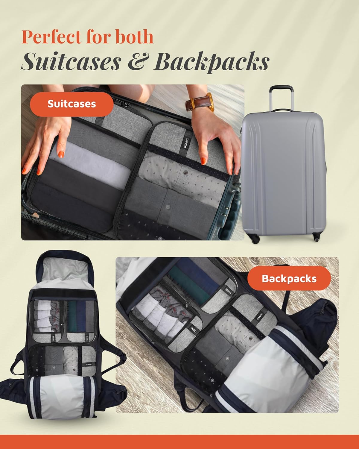 perfect for both suitcases & backpacks