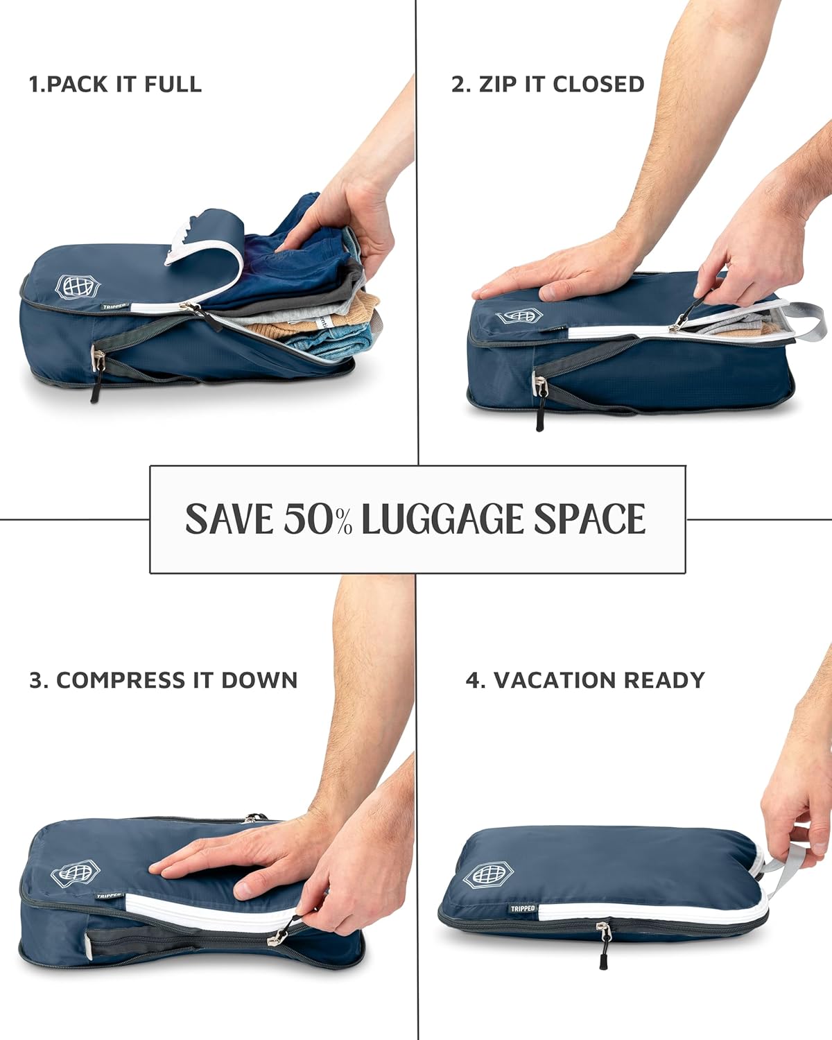 Checked Bag Compression Packing Cube Set