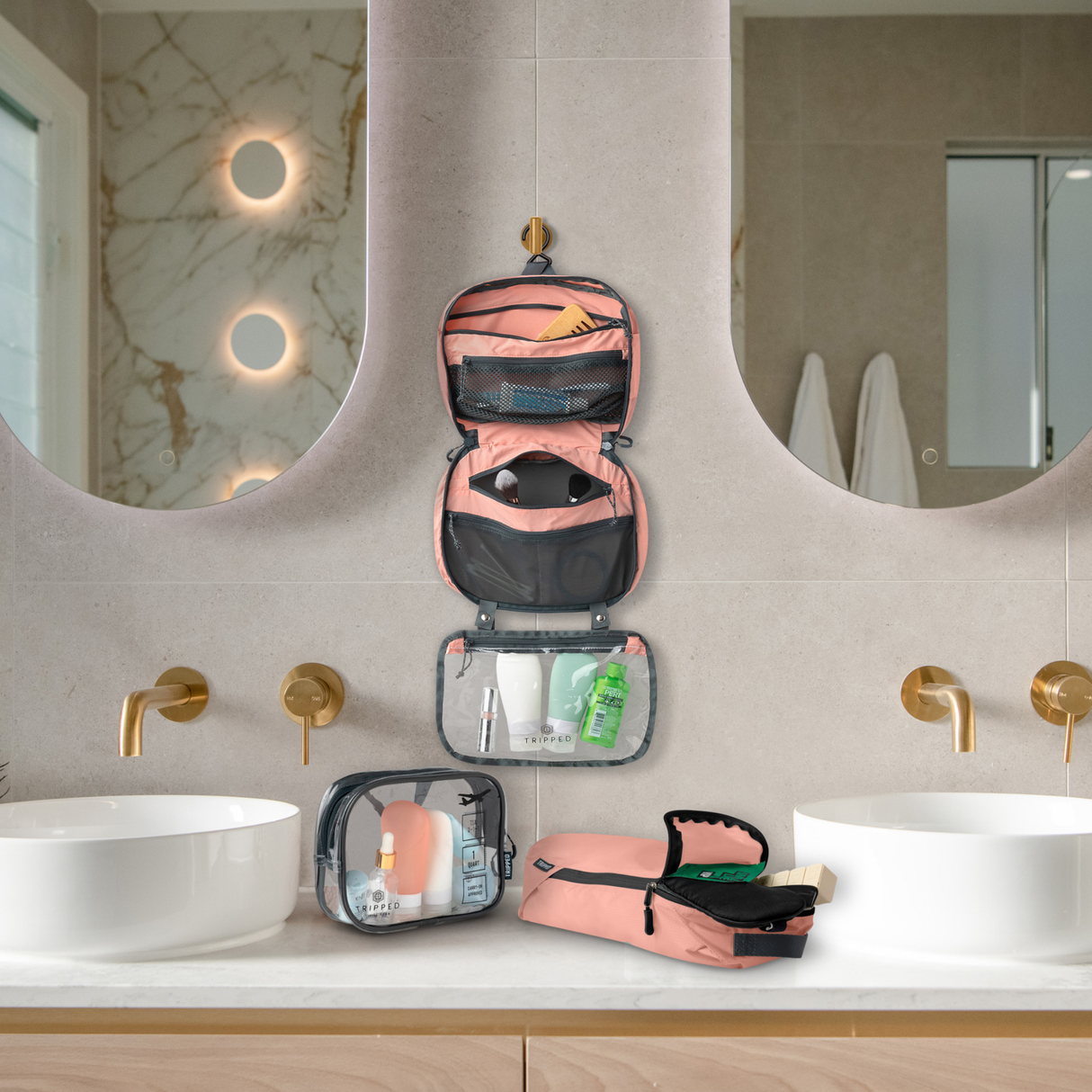 The Toiletry Set with TSA-Approved Liquids Bag