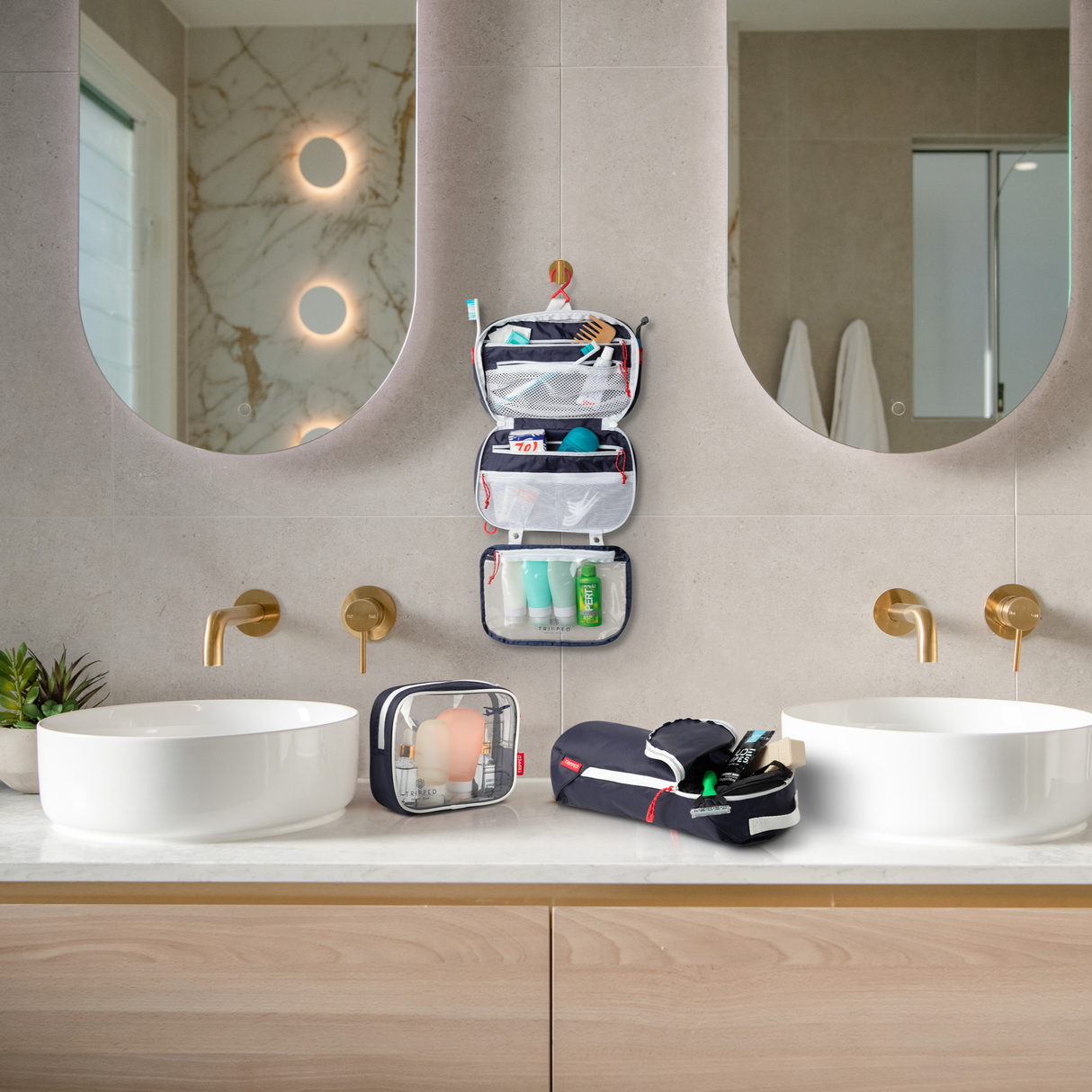 The Toiletry Set with TSA-Approved Liquids Bag
