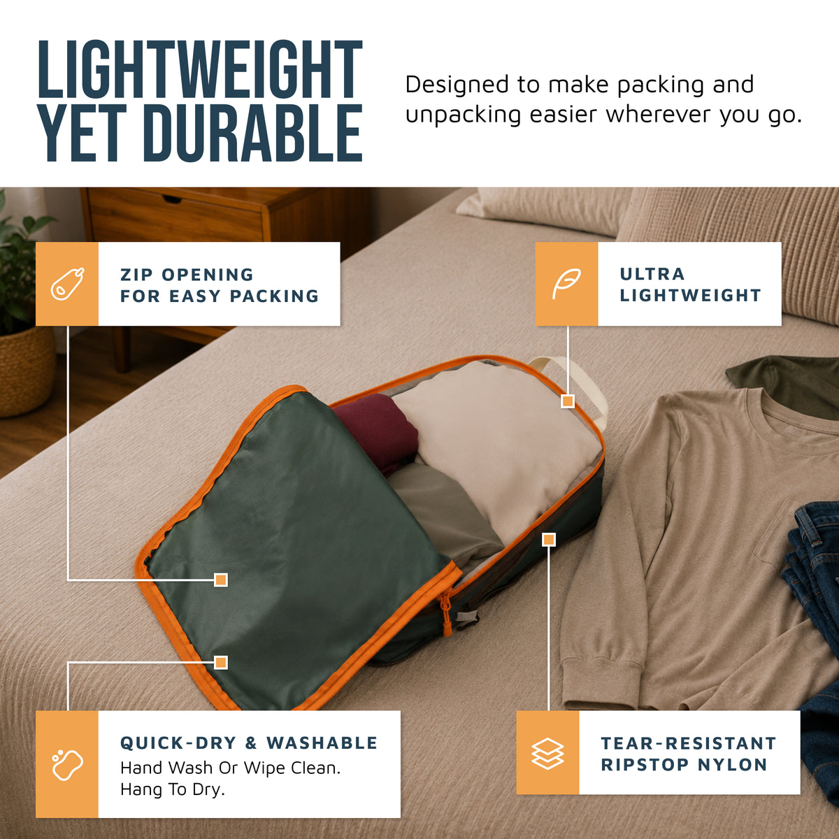 Checked Bag Compression Packing Cube Set
