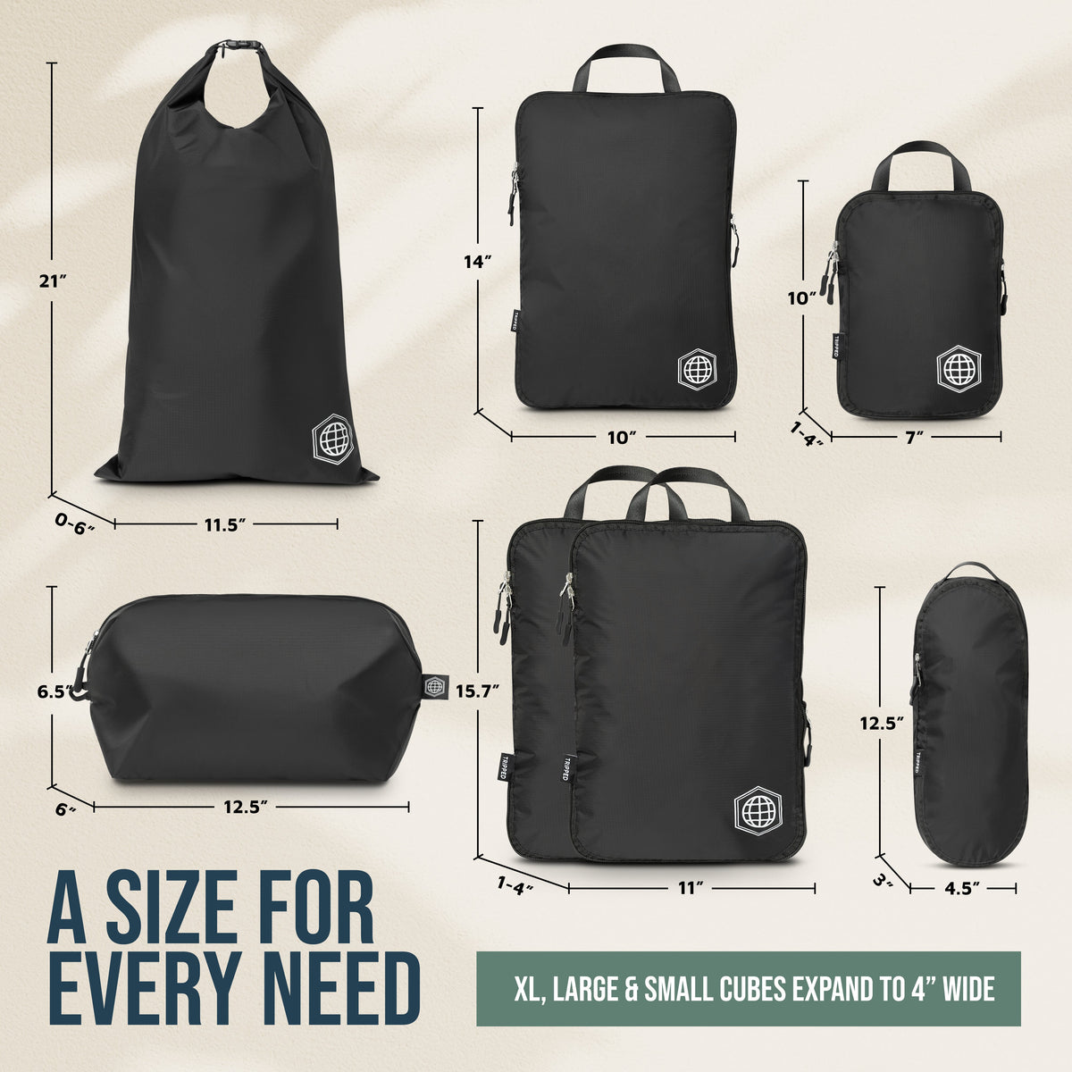 Checked Bag Compression Packing Cube Set